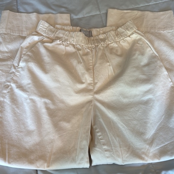 Everlane The Easy Pant Cotton Wide-Leg Pull On Elastic Waist Trousers M - Picture 4 of 8